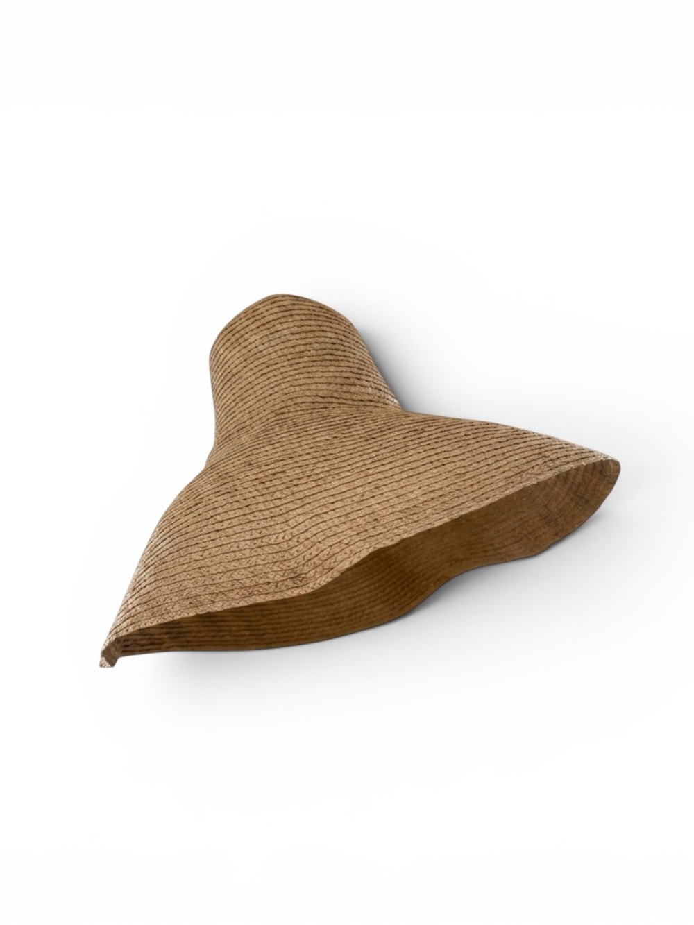 Wide-Brim Straw Sun Hat - Natural Straw